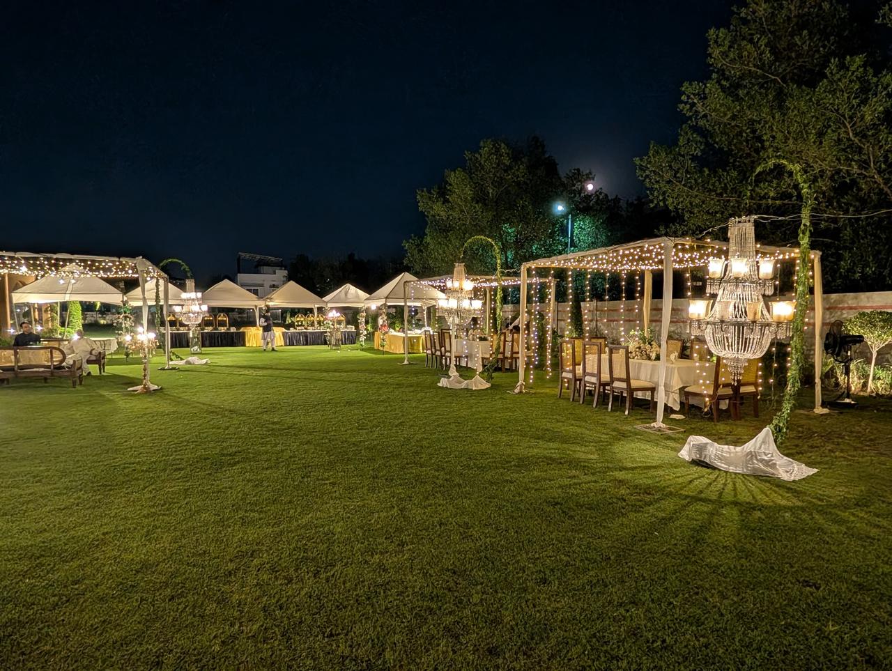 ZeeKay The Open Air Event Venue in Lahore at night